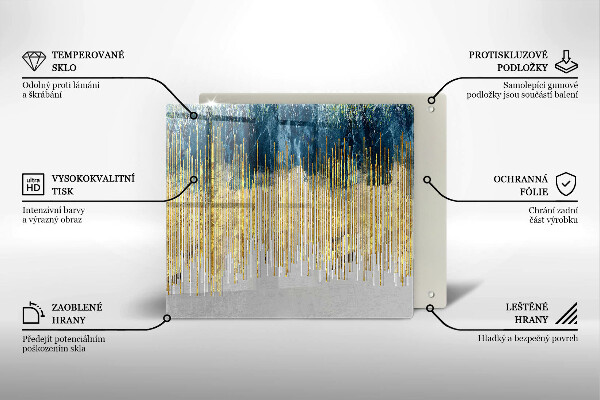 Krájecí prkénko skleněné Designérská abstrakce