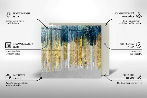 Krájecí prkénko skleněné Designérská abstrakce