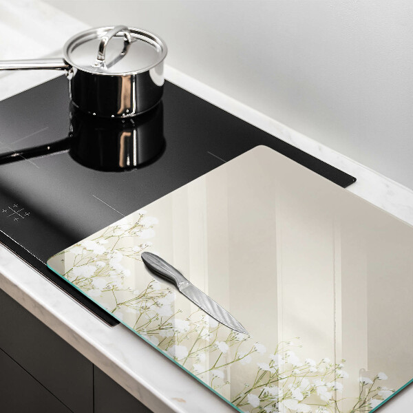 Krájecí prkénko skleněné Sádrové boho květiny