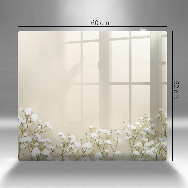 Krájecí prkénko skleněné Sádrové boho květiny