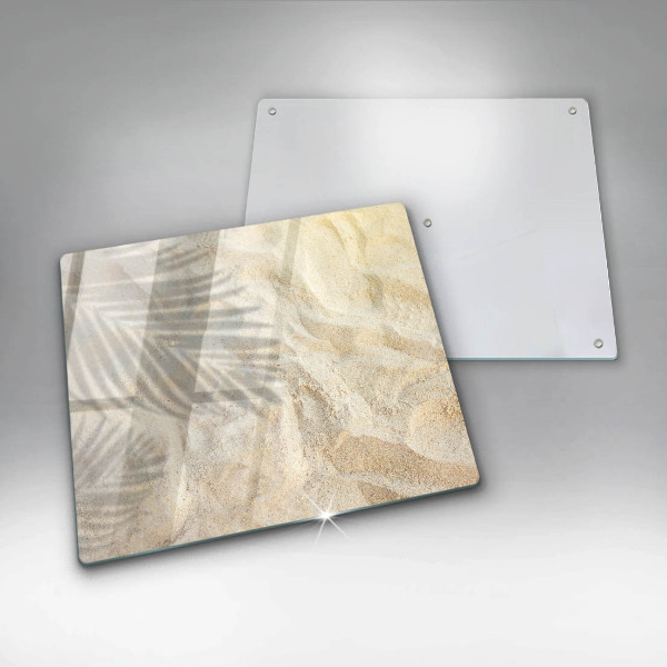 Krájecí prkénko skleněné Palmové listy a písek