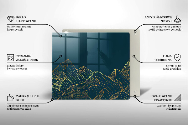 Krájecí prkénko skleněné Abstraktní hory