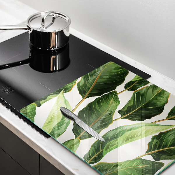 Krájecí prkénko skleněné Banánové listy