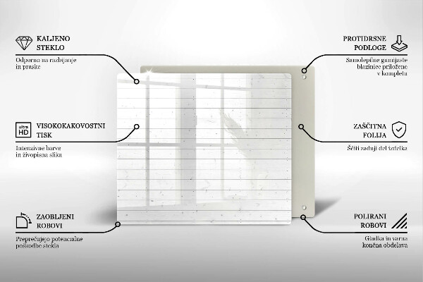 Krájecí prkénko skleněné Moderní světlé desky