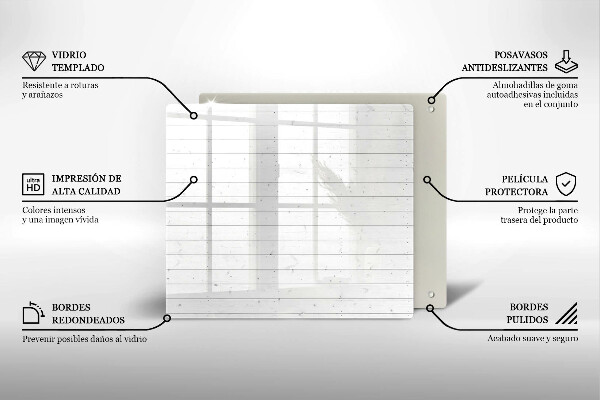 Krájecí prkénko skleněné Moderní světlé desky