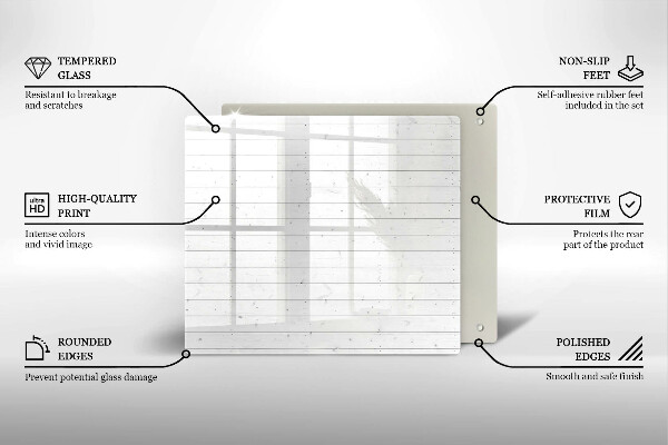 Krájecí prkénko skleněné Moderní světlé desky