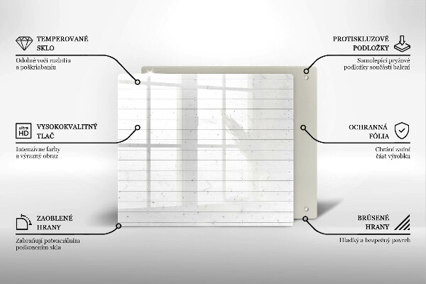 Krájecí prkénko skleněné Moderní světlé desky