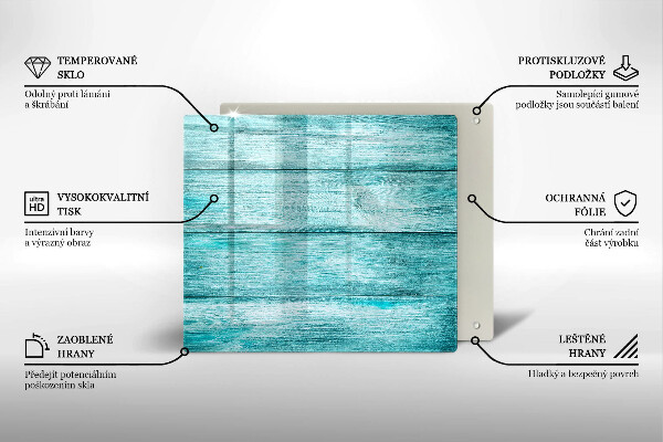 Krájecí prkénko skleněné Vintage dřevěné desky