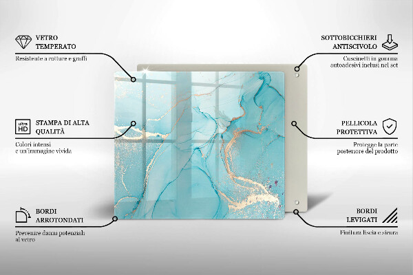 Krájecí prkénko skleněné Kamenná abstrakce