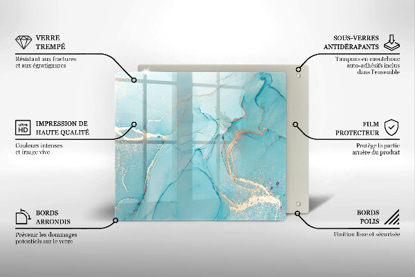 Krájecí prkénko skleněné Kamenná abstrakce