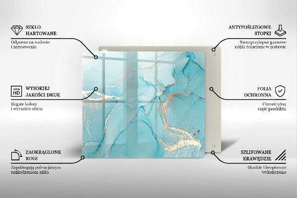 Krájecí prkénko skleněné Kamenná abstrakce