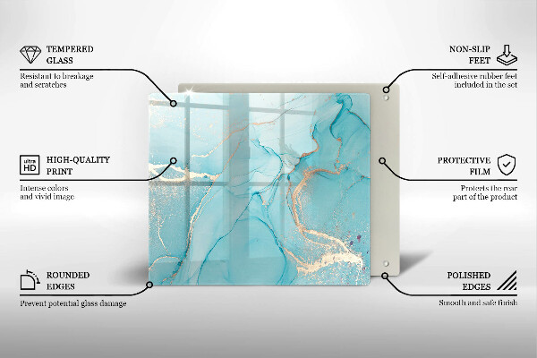 Krájecí prkénko skleněné Kamenná abstrakce