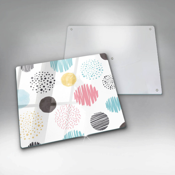 Krájecí prkénko skleněné Malované tvary