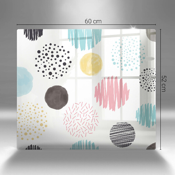 Krájecí prkénko skleněné Malované tvary