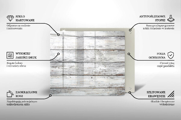 Krájecí prkénko skleněné Světlé dřevěné desky