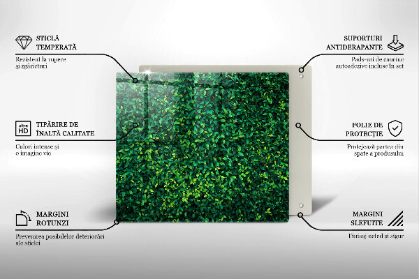 Krájecí prkénko skleněné Rostlina s malými listy