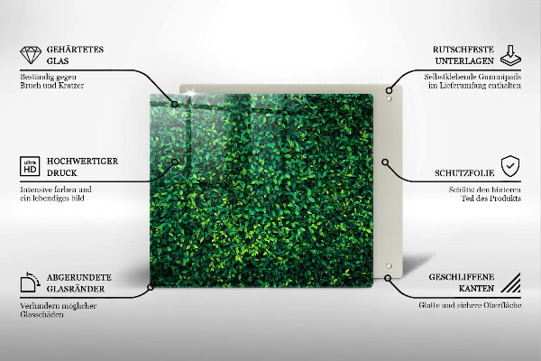 Krájecí prkénko skleněné Rostlina s malými listy