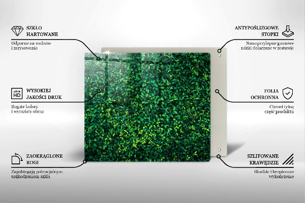 Krájecí prkénko skleněné Rostlina s malými listy