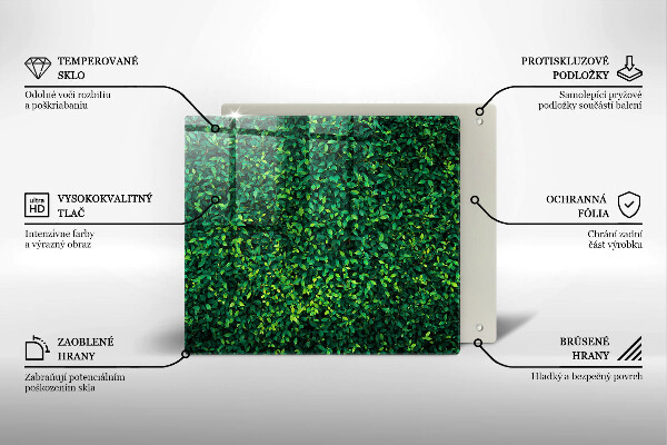 Krájecí prkénko skleněné Rostlina s malými listy