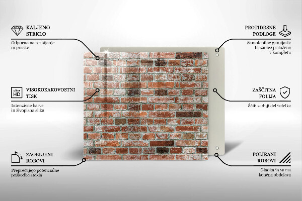 Krájecí prkénko skleněné Stará cihlová zeď