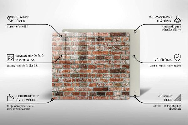 Krájecí prkénko skleněné Stará cihlová zeď