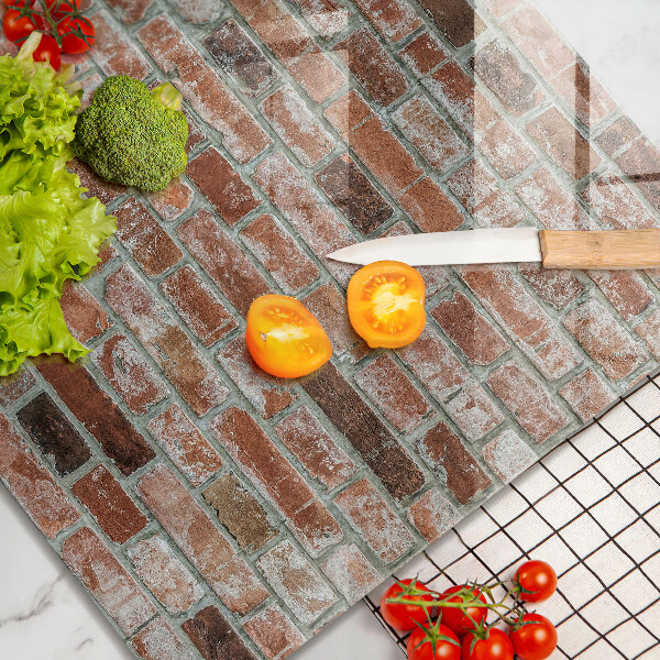 Krájecí prkénko skleněné Stará cihlová zeď