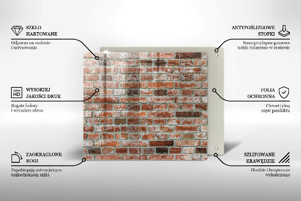 Krájecí prkénko skleněné Stará cihlová zeď