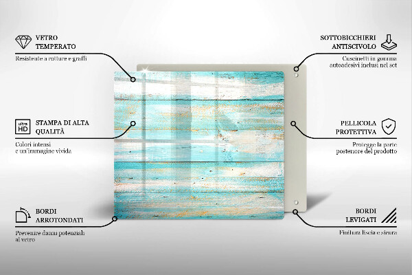 Skleněná krájecí deska Vintage dřevěné desky