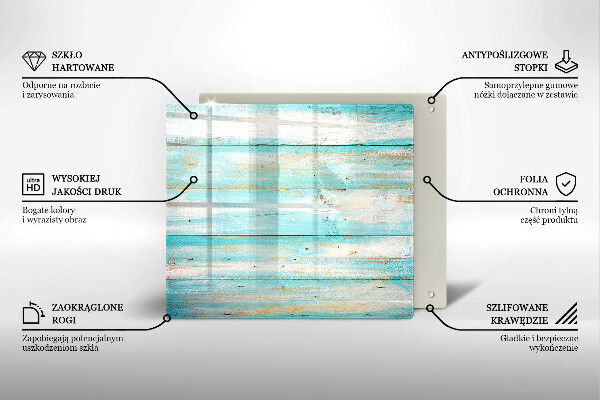 Skleněná krájecí deska Vintage dřevěné desky