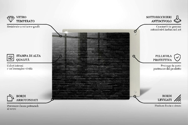 Skleněná krájecí deska Zeď cihlová zeď