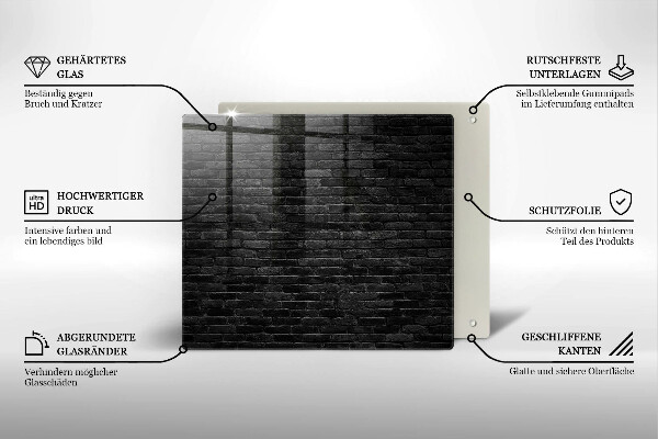 Skleněná krájecí deska Zeď cihlová zeď