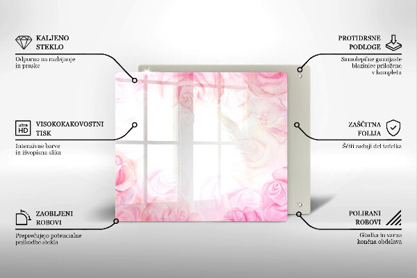 Skleněná krájecí deska Jemné pozadí růže