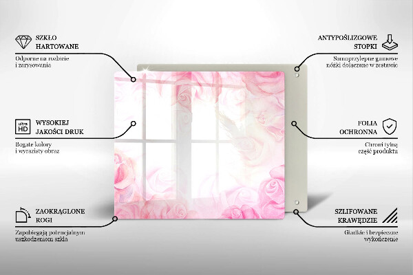 Skleněná krájecí deska Jemné pozadí růže