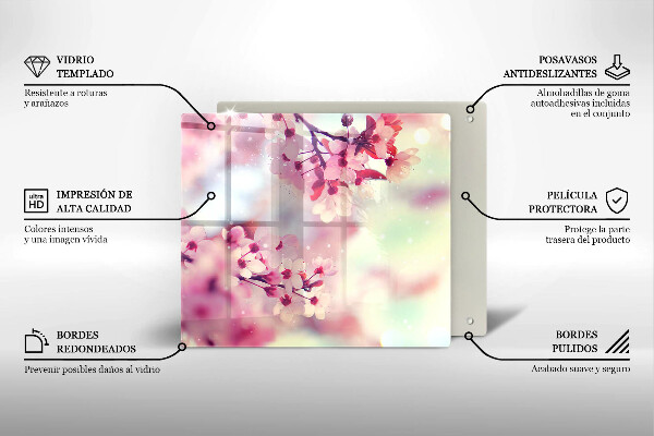 Skleněná krájecí deska Příroda jabloňové květy