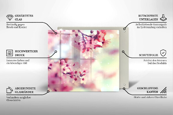 Skleněná krájecí deska Příroda jabloňové květy