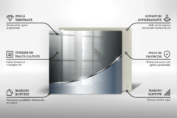 Skleněná krájecí deska Kovový abstrakce vzor