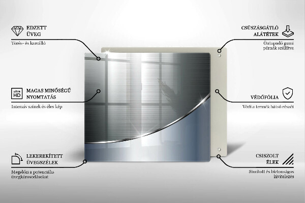 Skleněná krájecí deska Kovový abstrakce vzor