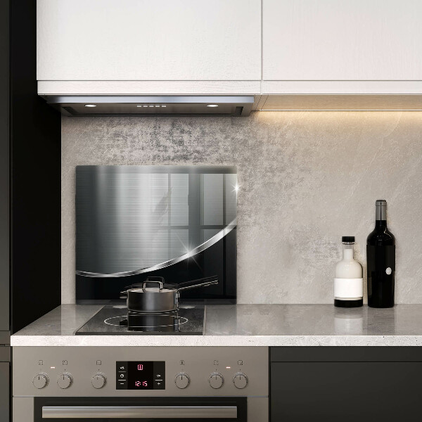 Krájecí prkénko skleněné Abstrakce s kovem