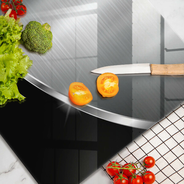 Krájecí prkénko skleněné Abstrakce s kovem