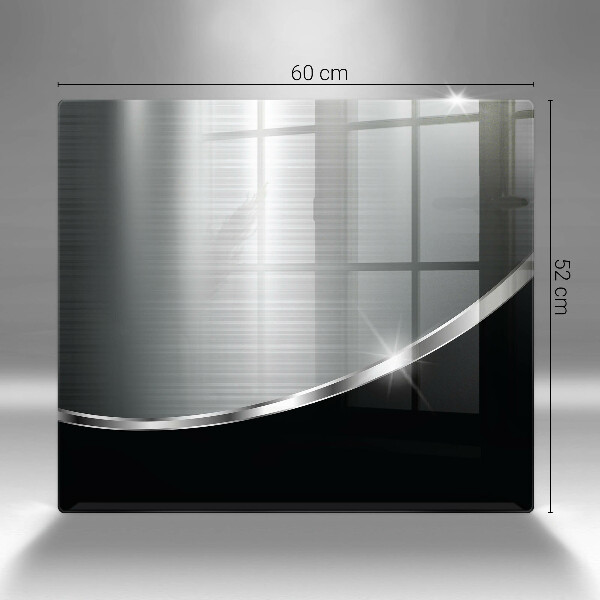 Krájecí prkénko skleněné Abstrakce s kovem