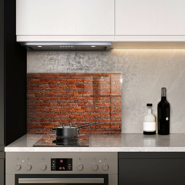 Skleněná deska do kuchyně Zeď z cihlové zdi