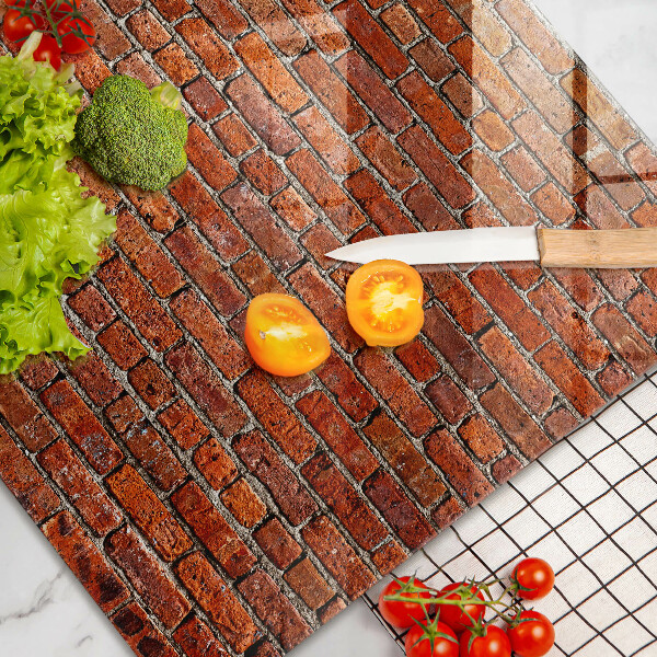 Skleněná deska do kuchyně Zeď z cihlové zdi