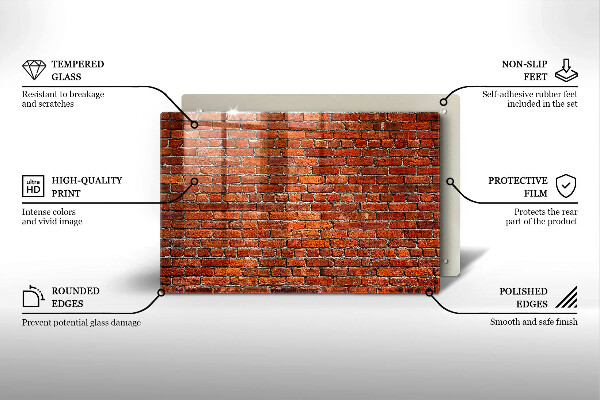 Skleněná deska do kuchyně Zeď z cihlové zdi