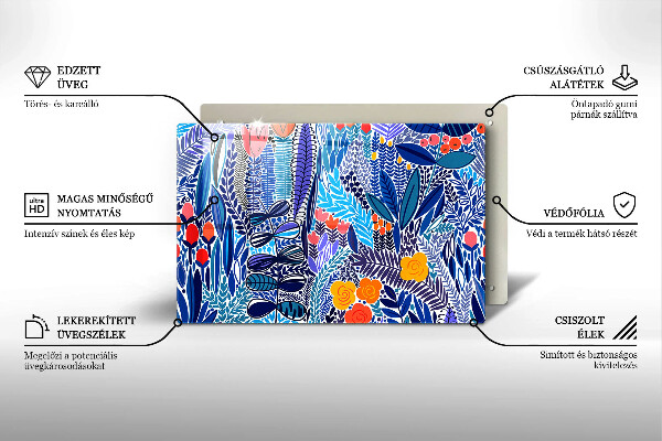 Krájecí prkénko skleněné Malovaná louka