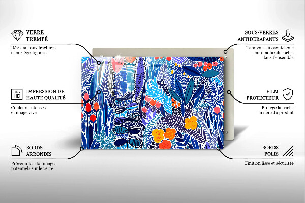 Krájecí prkénko skleněné Malovaná louka