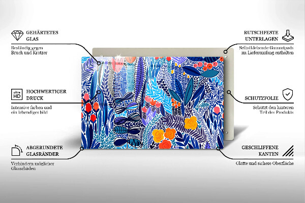 Krájecí prkénko skleněné Malovaná louka