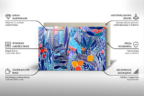 Krájecí prkénko skleněné Malovaná louka