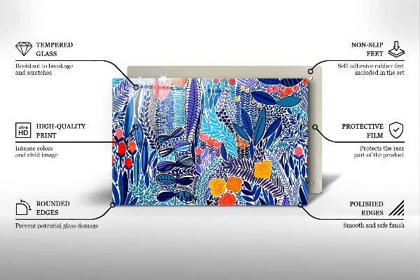 Krájecí prkénko skleněné Malovaná louka