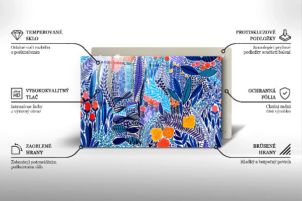 Krájecí prkénko skleněné Malovaná louka