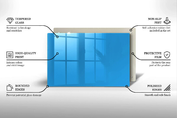 Skleněná deska do kuchyně Modrá barva